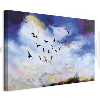 Canvas Print Birds against a Painterly Sky