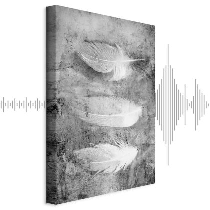 Canvas print White feathers Lightness and calm