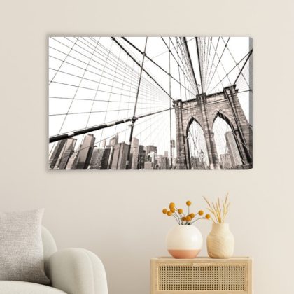 Leinwandbild Skyline von New York bei Nacht