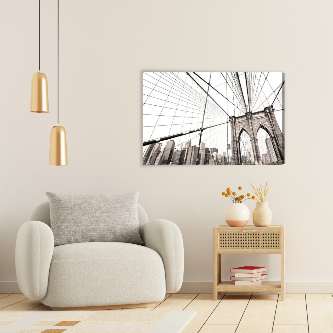 Leinwandbild Skyline von New York bei Nacht – Bild 2