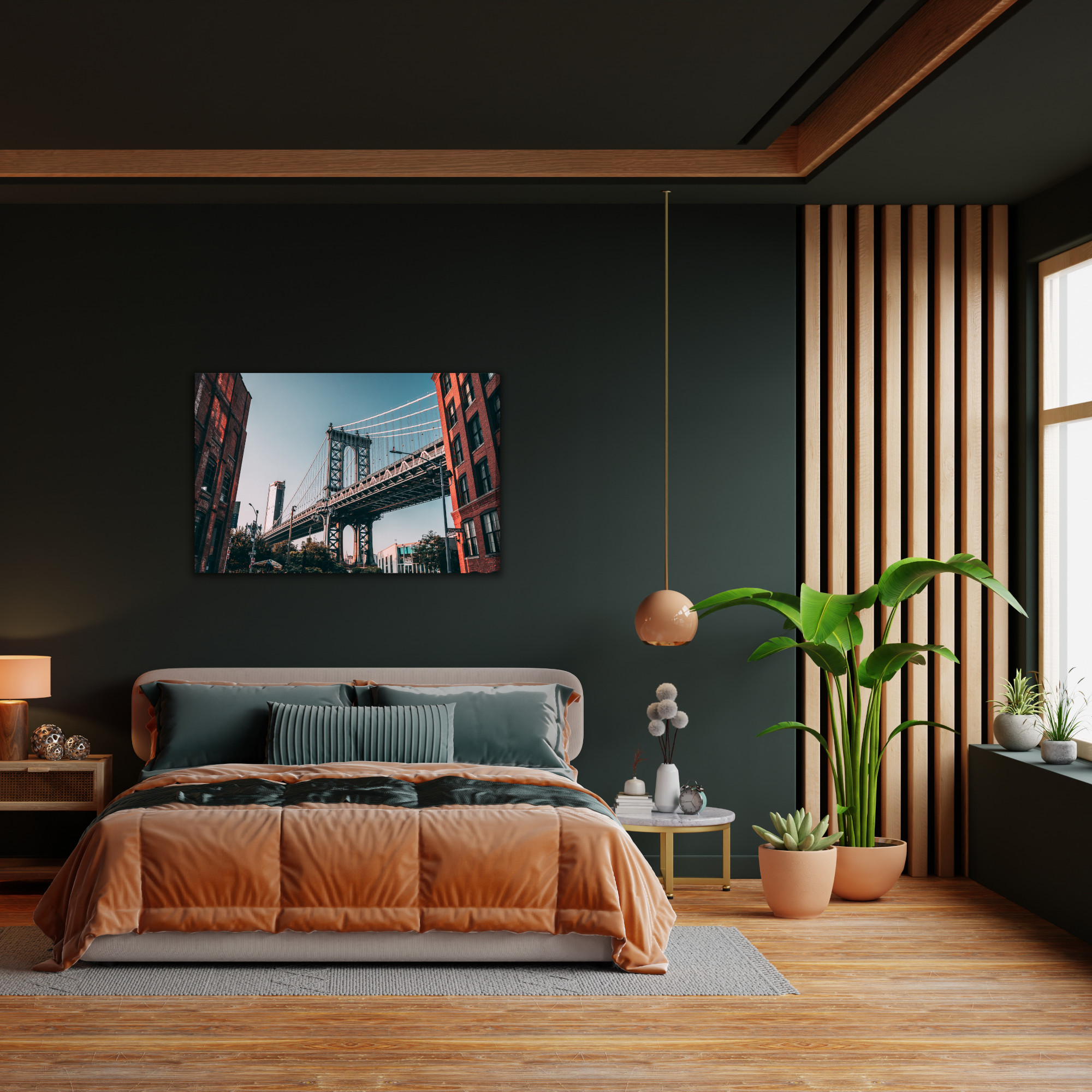 Canvas print Manhattan Bridge in New York - Image 3