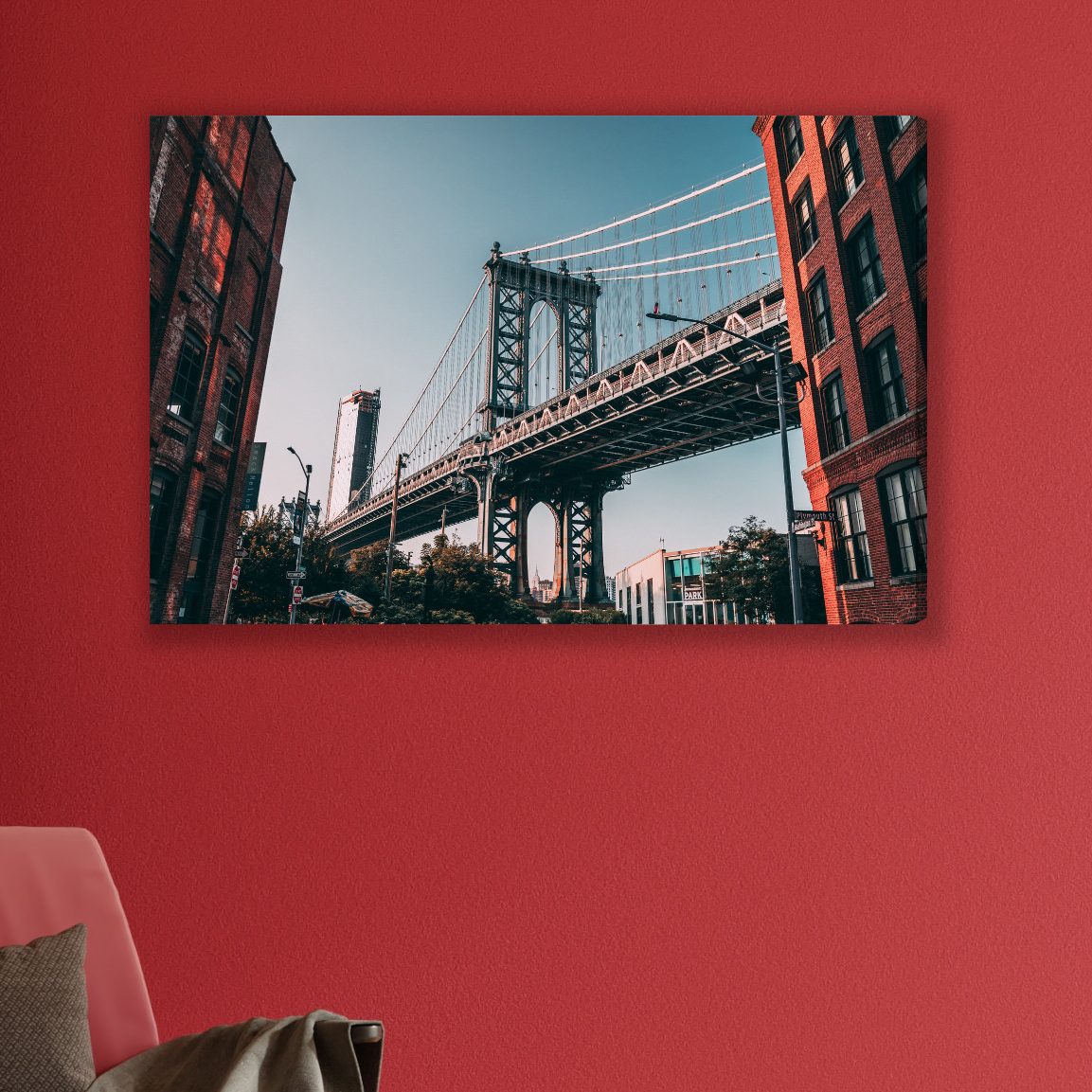 Canvas print Manhattan Bridge in New York