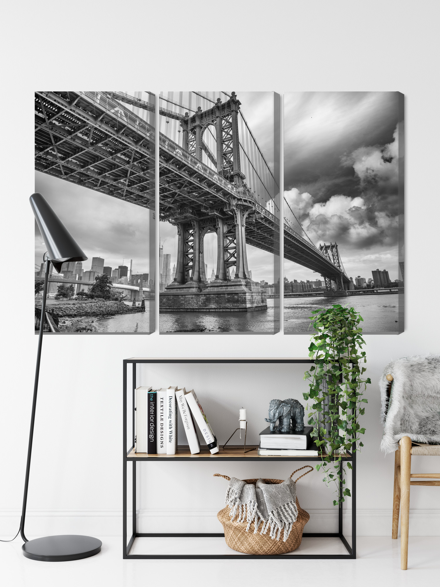 Mehrteiliges Leinwandbild Manhattan Bridge New York – Bild 8