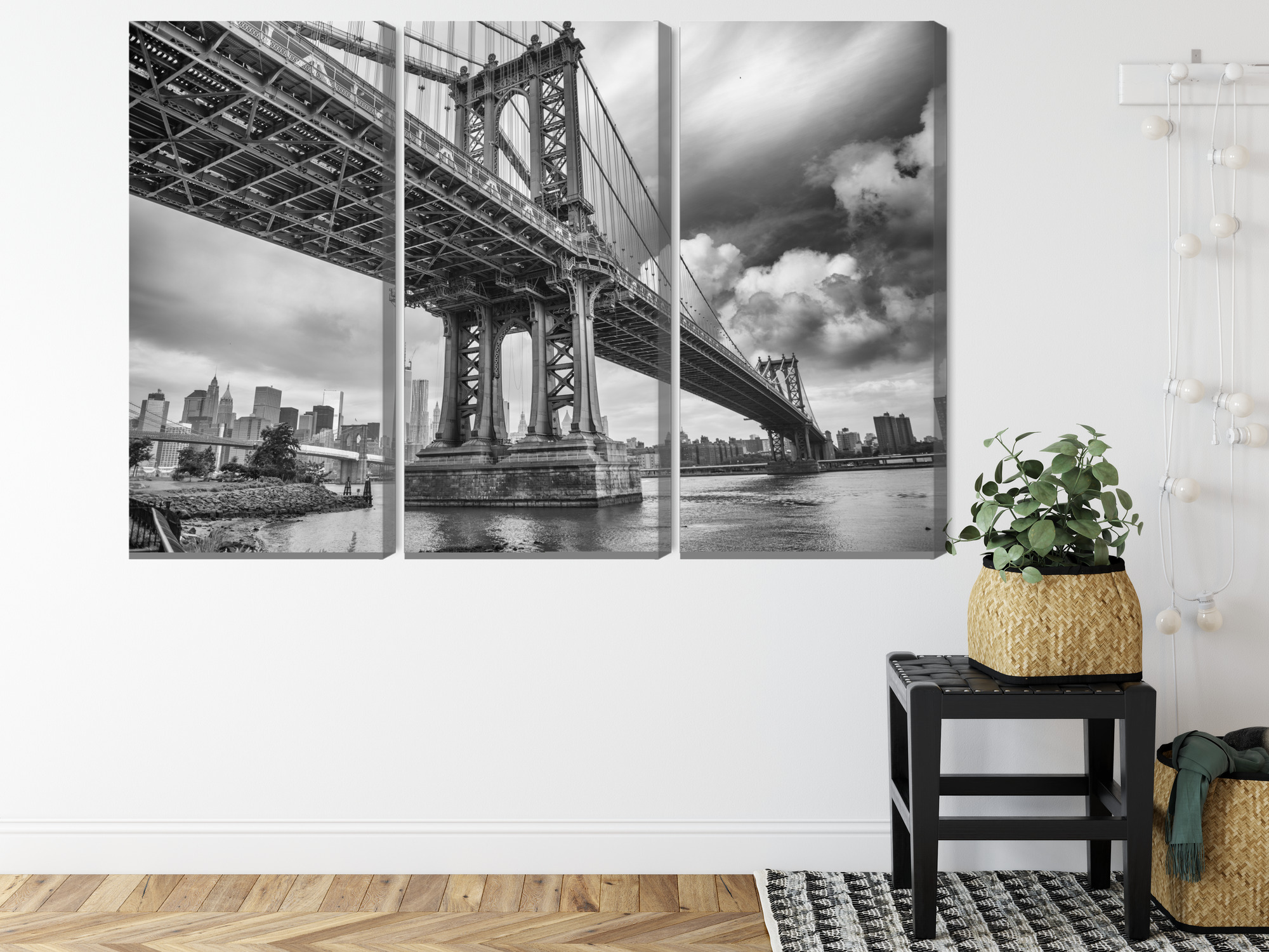 Mehrteiliges Leinwandbild Manhattan Bridge New York – Bild 7