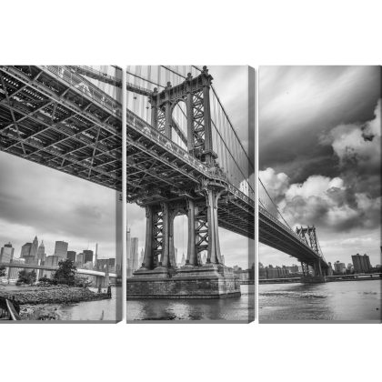Multi panel canvas print Manhattan Bridge New York