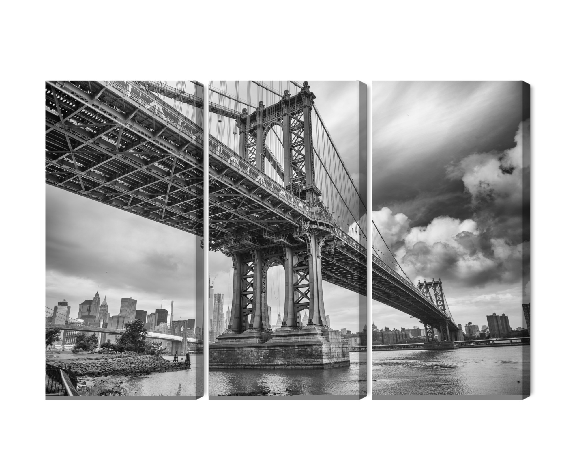 Mehrteiliges Leinwandbild Manhattan Bridge New York