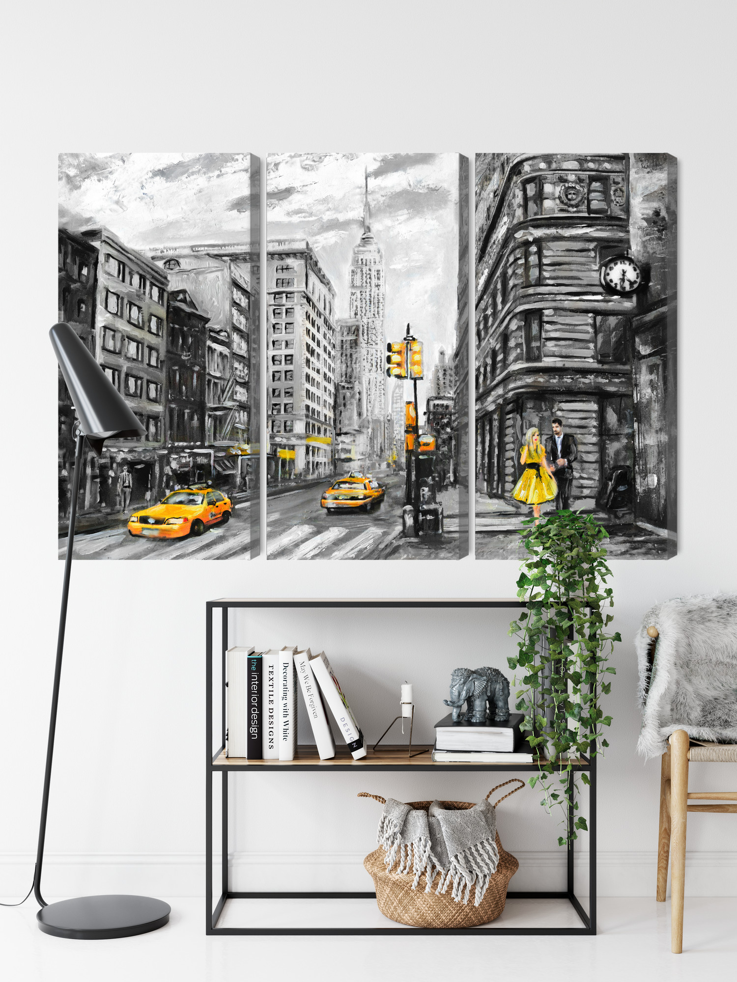 Multi panel canvas print New York with yellow taxi - Image 8