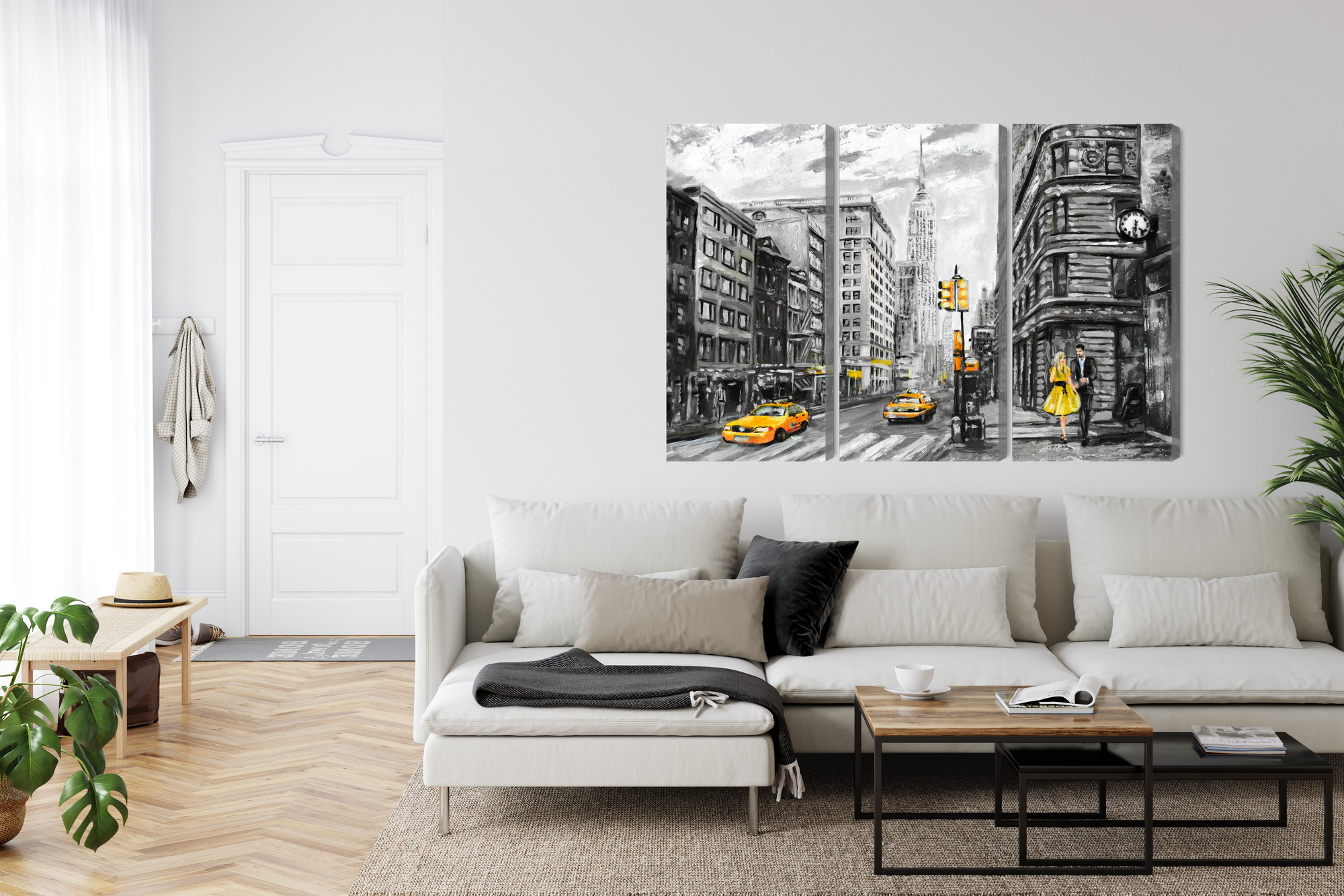 Multi panel canvas print New York with yellow taxi - Image 5
