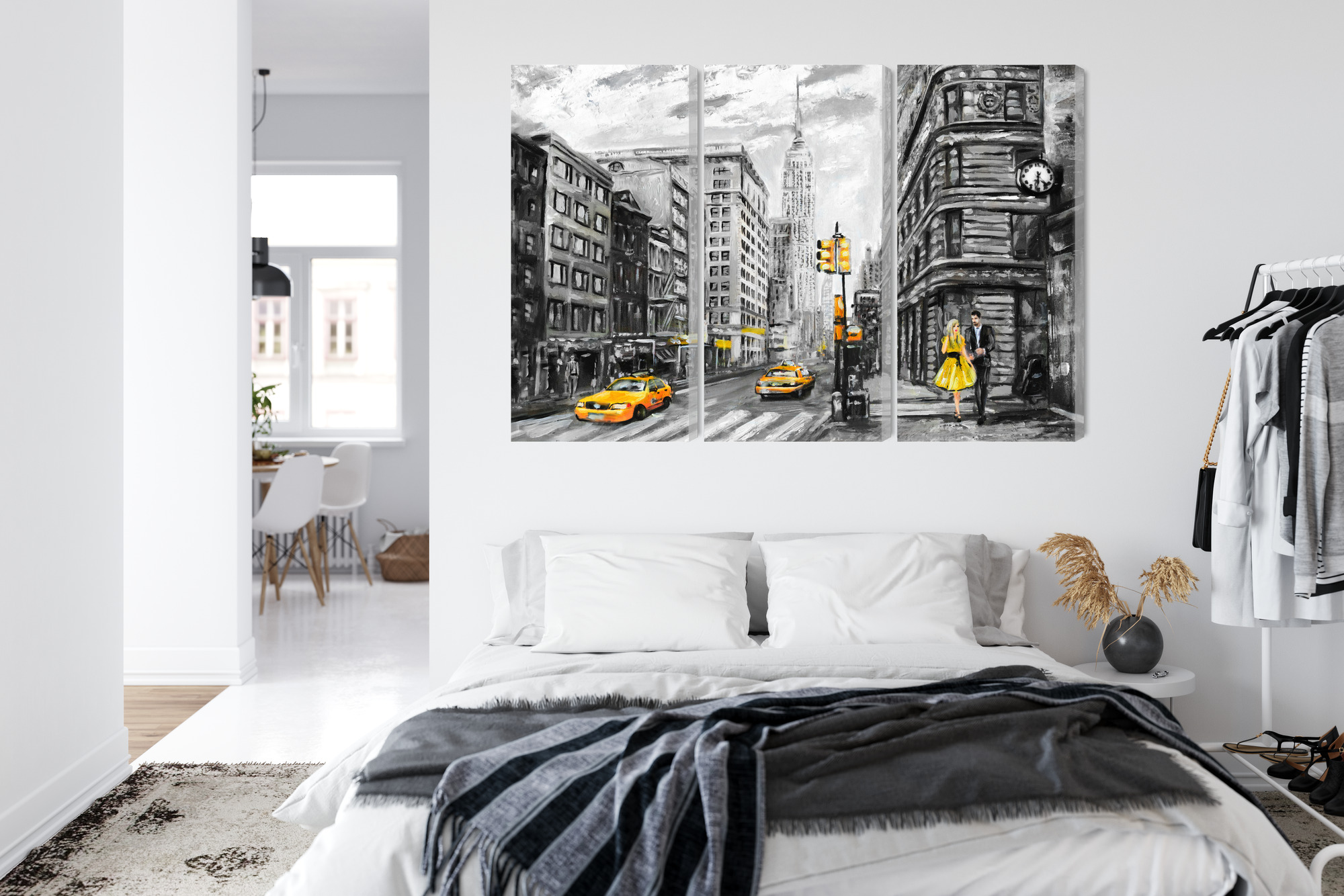 Multi panel canvas print New York with yellow taxi - Image 6
