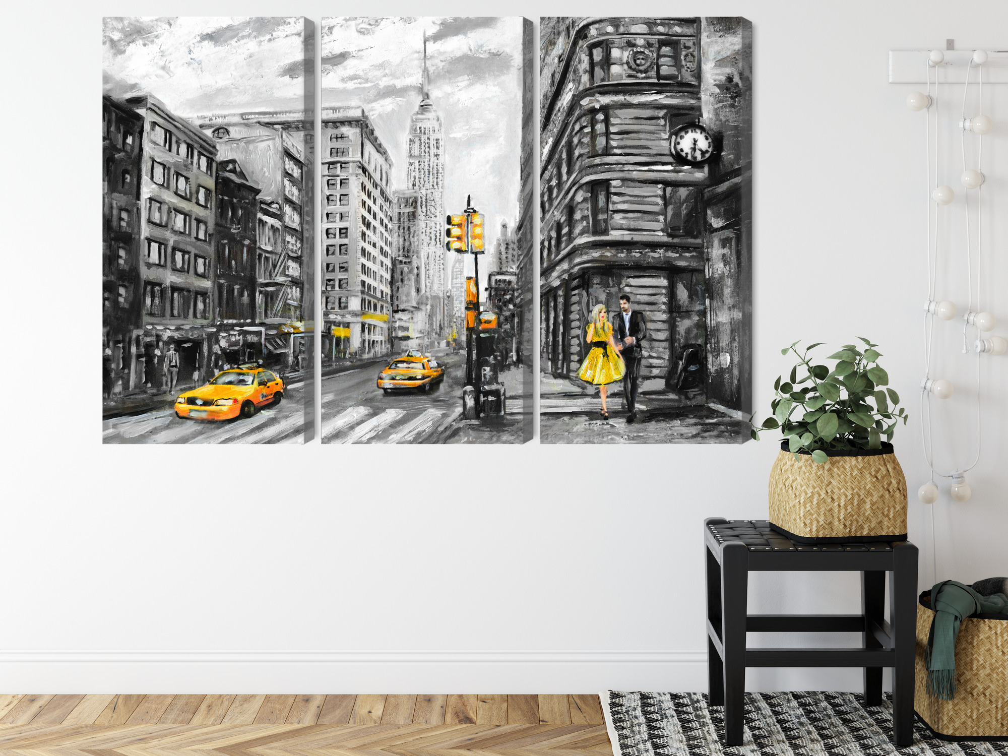 Multi panel canvas print New York with yellow taxi - Image 7